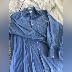 John W. Nordstrom Men’s Casual Blue Button Down Shirt